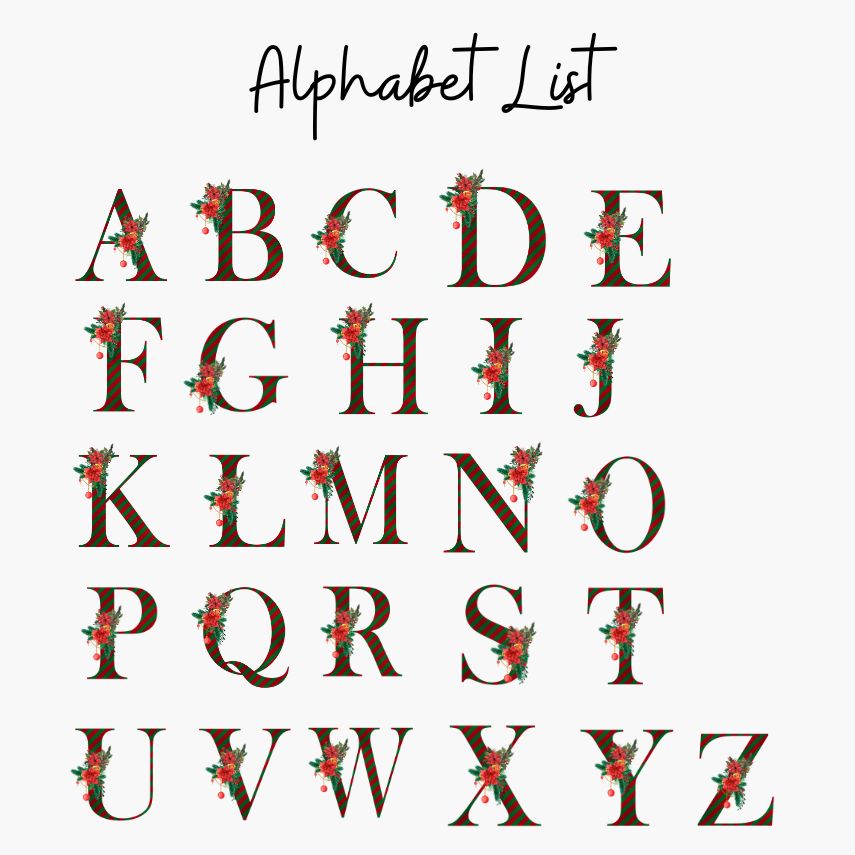 Family Christmas Ornament, Personalized Name Ornaments, 2023 Custom Initial Ornament, Christmas Decoration Gift, Monogram Alphabet Ornament