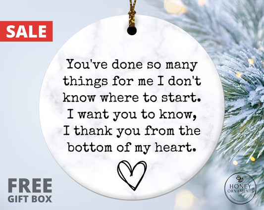 Thank you gift, Thank you Ornament, Thank You Gift for Doctor, Thank You from the Bottom of My Heart, We thank you Gift, Appreciation Gift