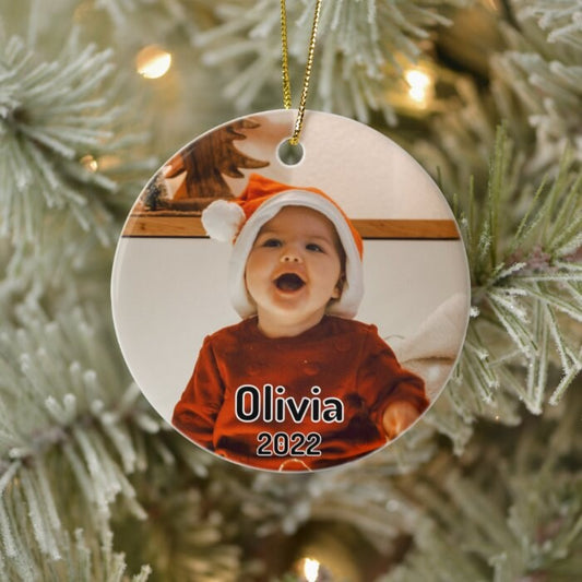 Baby's First Christmas Ornament, Personalized My First Christmas Ornament, Custom Baby Boy Girl Name, Baby Gift, New Parents Gift Keepsake