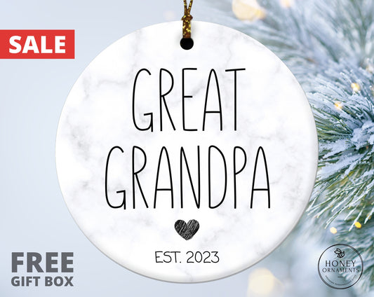 Great Grandpa Ornament, Pregnancy Announcement, Christmas Keepsake