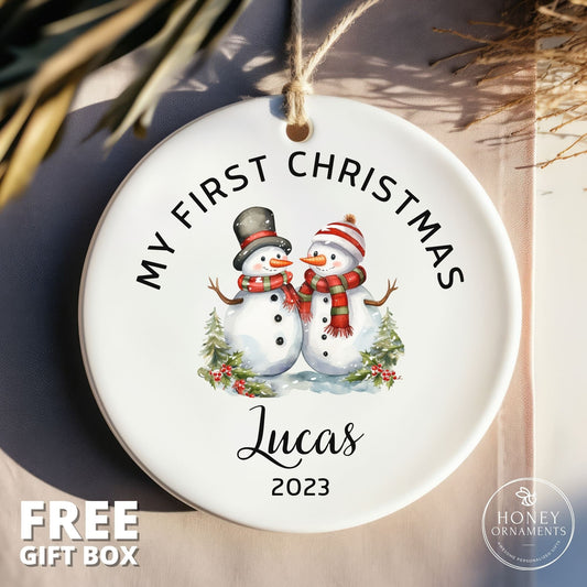 Baby's First Christmas Ornament - Personalized My First Christmas - Baby Ornament - Custom Baby Name Christmas Ornament Gifts - Keepsake