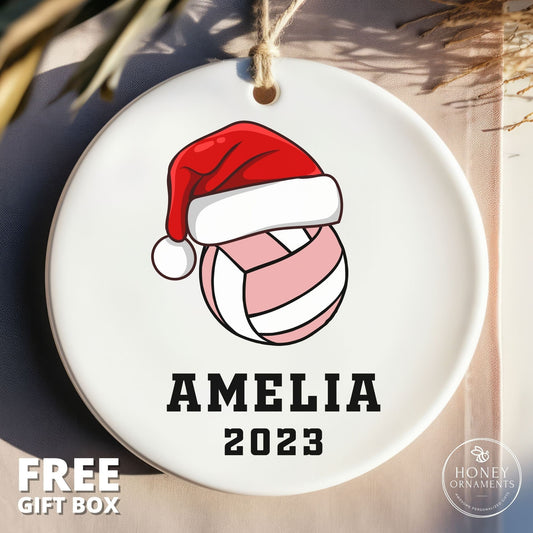 Personalized Volleyball Christmas Ornament, Team Gift