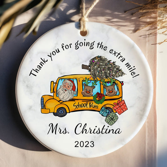 Personalized School Bus Driver Ornament, Best Bus Driver Ornament, Christmas Ornament, School Bus Ornament, School Bus Gift, Bus Driver Gift