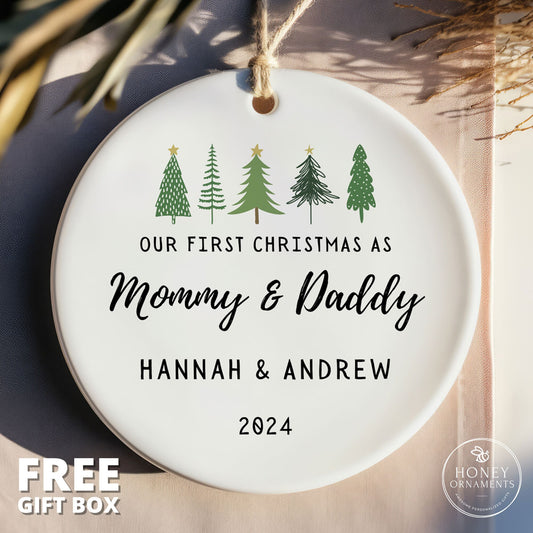 New Parents Ornament, Baby Announcement, New Parents Expecting Parents Gift, Our First Christmas as Mommy and Daddy, New Parents Gift 2026