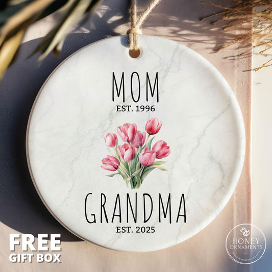 Grandma Gift - Grandma Ornament - Grandma Christmas Ornament Promoted - Pregnancy Announcement - Personalized Gift For Grandma - New Grandma