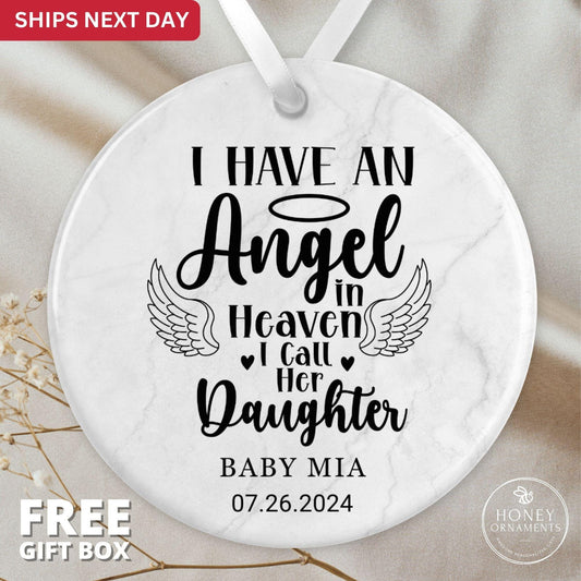 Miscarriage Ornament, Daughter Miscarriage, Stillborn Baby, Baby Boy Memorial, Miscarriage Gift, Baby Loss Gift, Infant Loss Remembrance
