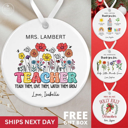 Teacher Gifts Personalized Teacher Gift - Teacher Appreciation Gift for Teacher Friend - Thank You Teacher Gift - Teacher Christmas Gifts