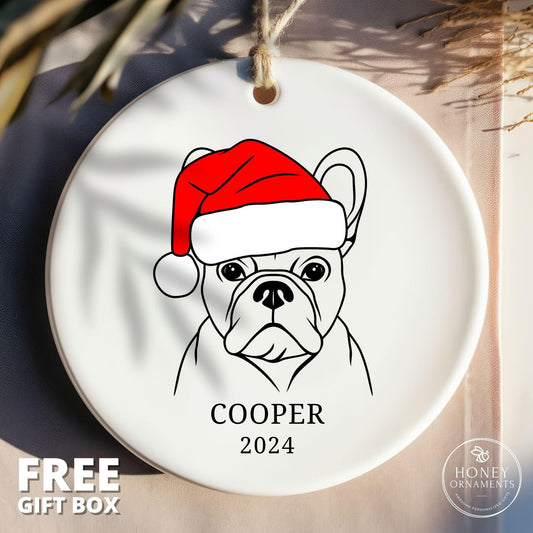 French Bulldog Ornament, Frenchie Ornament, French Bulldog Gift, Dog Ornament, Frenchie Dad Gift, French Bulldog Mom, Frenchie Mom Gift