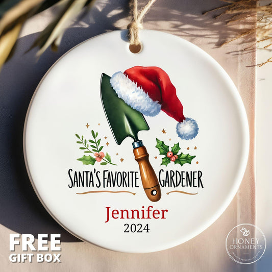Personalized Plant Mom Ornament, Gardener Christmas Gift