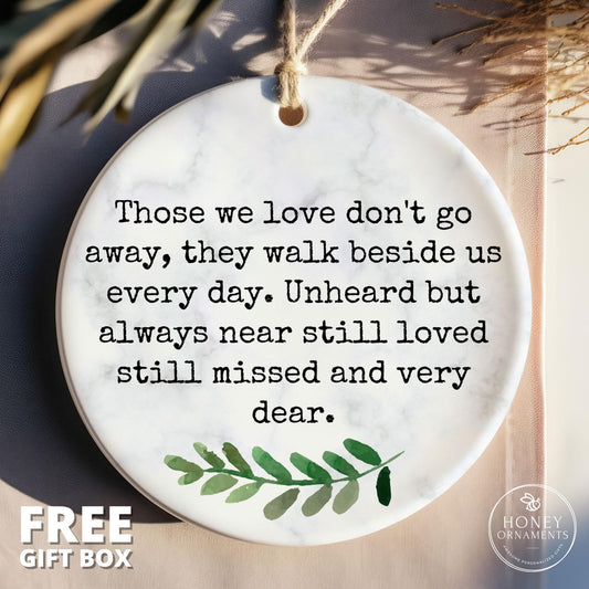 Sympathy Memorial Ornament - 'Those We Love' Remembrance Ornament - Bereavement Gift - Condolence Ornament - Memorial Keepsake for Loss