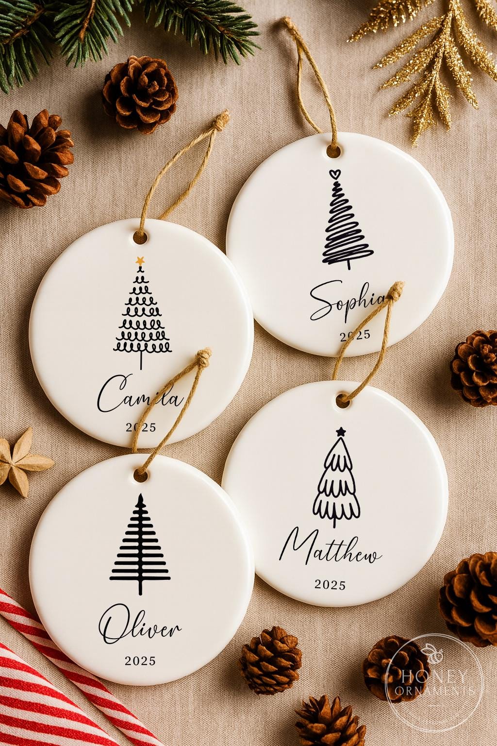 Personalized Christmas Ornaments - Custom Christmas Name Ornaments - Kids Name Christmas Gift - Christmas Tree Ornament for Family 2026