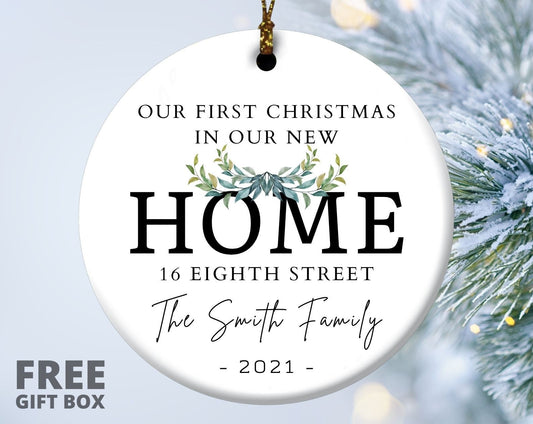 Personalized New Home Ornament, Custom New Home Christmas Ornament, New House Ornament, Christmas Gift