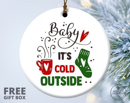 Christmas Ornament, 2023 Christmas Ornament, Family Christmas Ornament, Kids 2023 Christmas Ornament, Keepsake Gift, Baby, It's Cold Outside