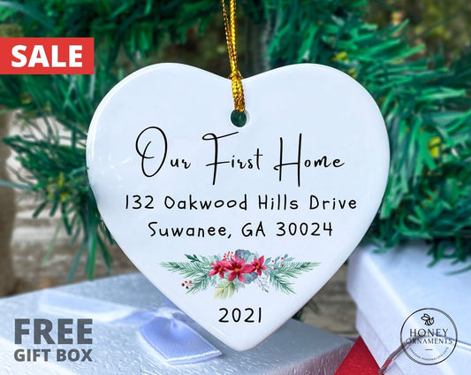 Our First Home Ornament, Personalized New Home Christmas Ornaments, First House Ornament, Christmas Gift, 2023 New House Ornament Keepsake