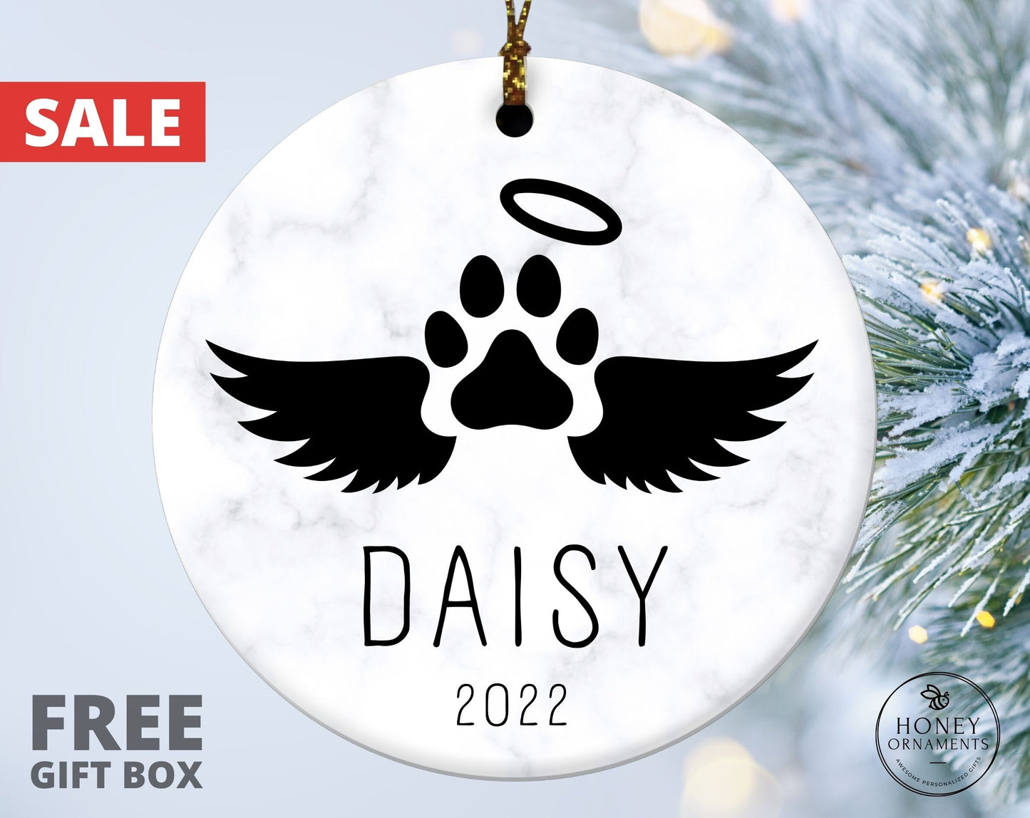 Pet Memorial Ornament, In Memory Pet Ornament, Pet Memorial Gift, Pet Loss Gift, Dog Memorial Gift, Pet Sympathy Gift, Cat Memorial Ornament