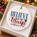 Believe in Magic Snowflake Christmas Ceramic Ornament Gift