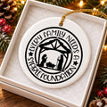 Nativity Family Ceramic Ornament in Gift Box for Christmas
