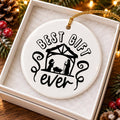 Nativity Scene Ceramic Ornament 'Best Gift Ever' w/ Box