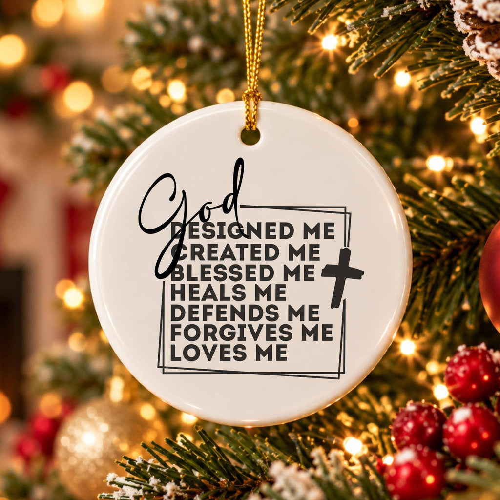 Faith & Love Ceramic Ornament: God Blesses & Guides Us