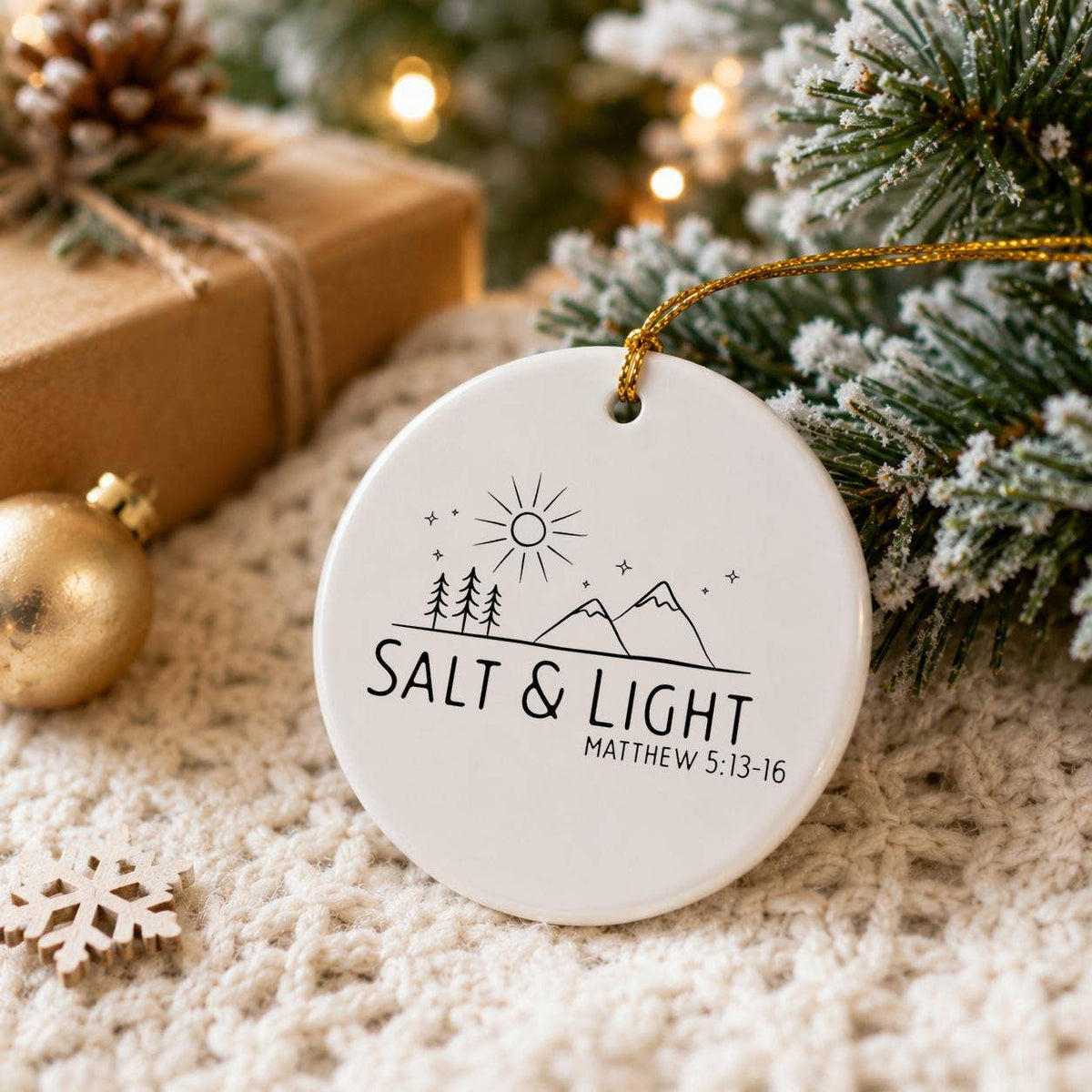 Salt & Light Matthew Verse Ceramic Holiday Ornament