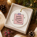 Mindful Pastel Ceramic Ornament for Unique Holiday Gift