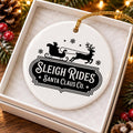 Sleigh Rides Ceramic Ornament with Gift Box