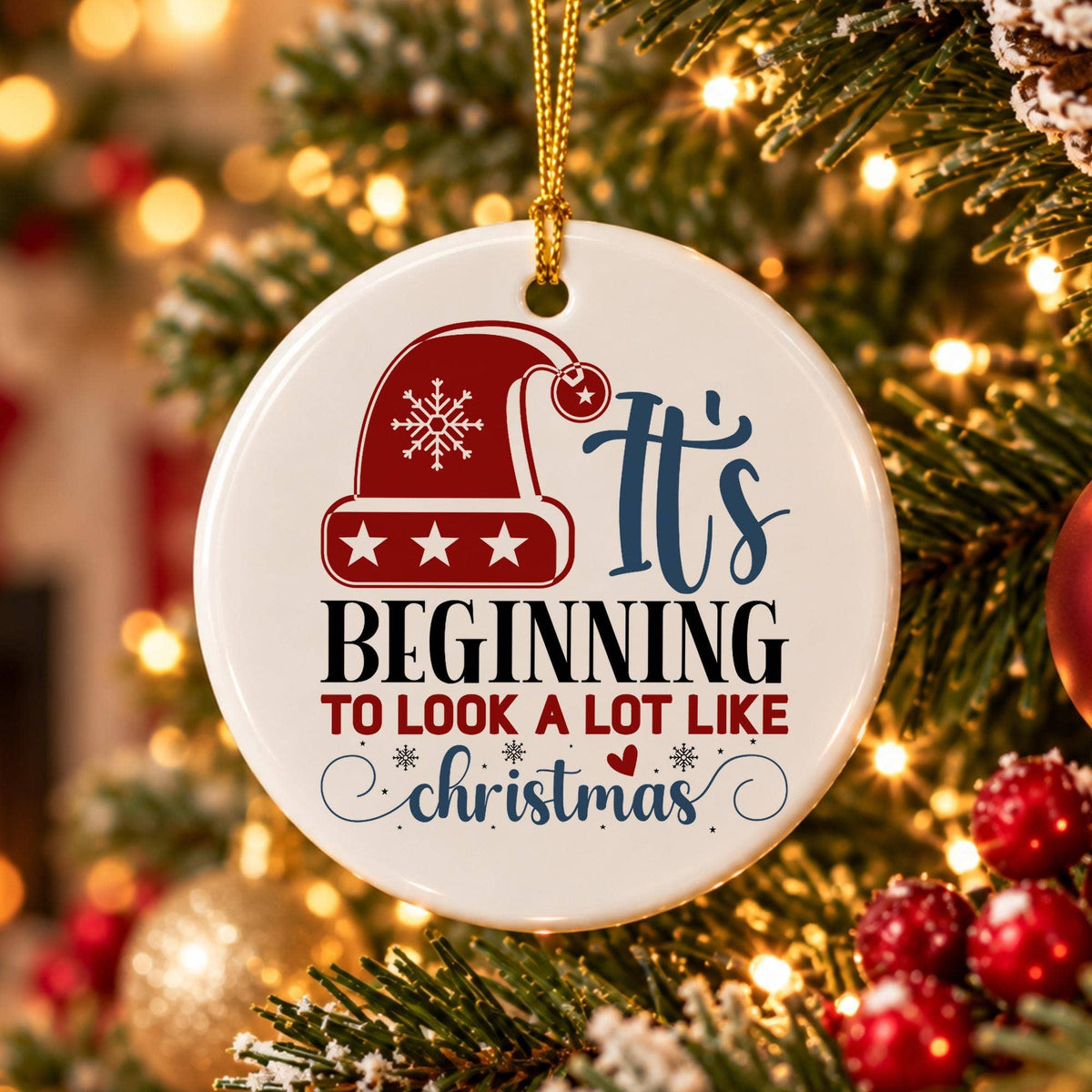 Ceramic Christmas Ornament It's Beginning Gift Boxed