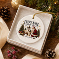 Ceramic Christmas Ornament with Santa and Nativity