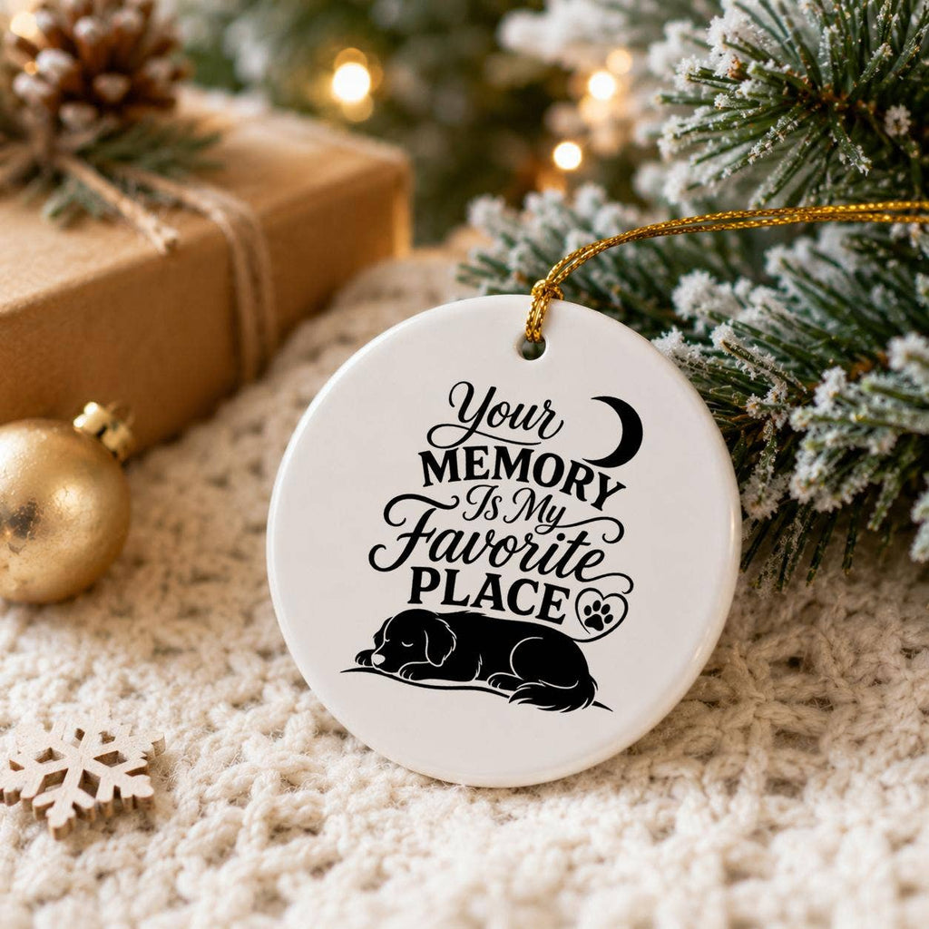 Heartfelt Pet Remembrance Ceramic Ornament with Gift Box