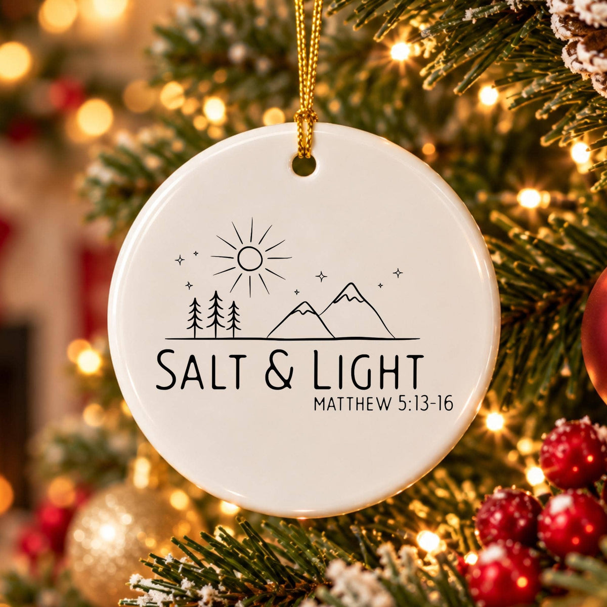 Salt & Light Matthew Verse Ceramic Holiday Ornament