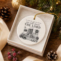 Ceramic Ornament with Joshua 24:15 Inspirational Quote