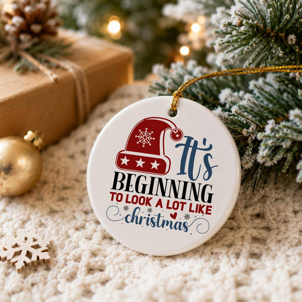 Ceramic Christmas Ornament It's Beginning Gift Boxed