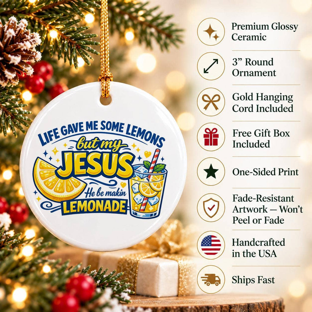 Inspirational Jesus Citrus Ceramic Ornament Gift Box