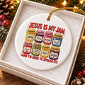 Ceramic Ornament Jesus Is My Jam Christmas Gift