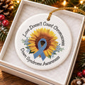 Down Syndrome Awareness Sunflower Ceramic Ornament