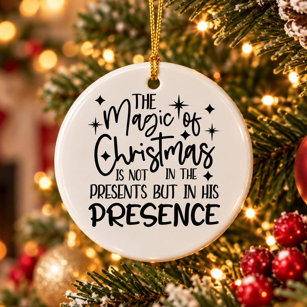Ceramic Christmas Ornament with Inspirational Quote