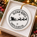 Sleigh Rides Ceramic Christmas Ornament with Gift Box