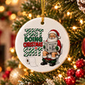 Hilarious Santa Toilet Humor Ornament in Gift Box - Ceramic