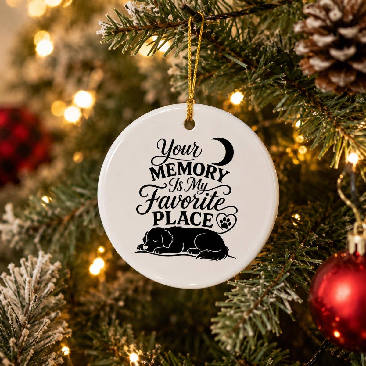 Heartfelt Pet Remembrance Ceramic Ornament with Gift Box