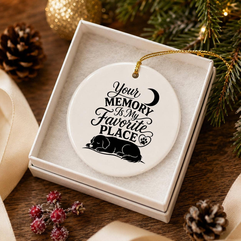 Heartfelt Pet Remembrance Ceramic Ornament with Gift Box