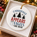 Cardinal Angels Christmas Ceramic Ornament Gift Box