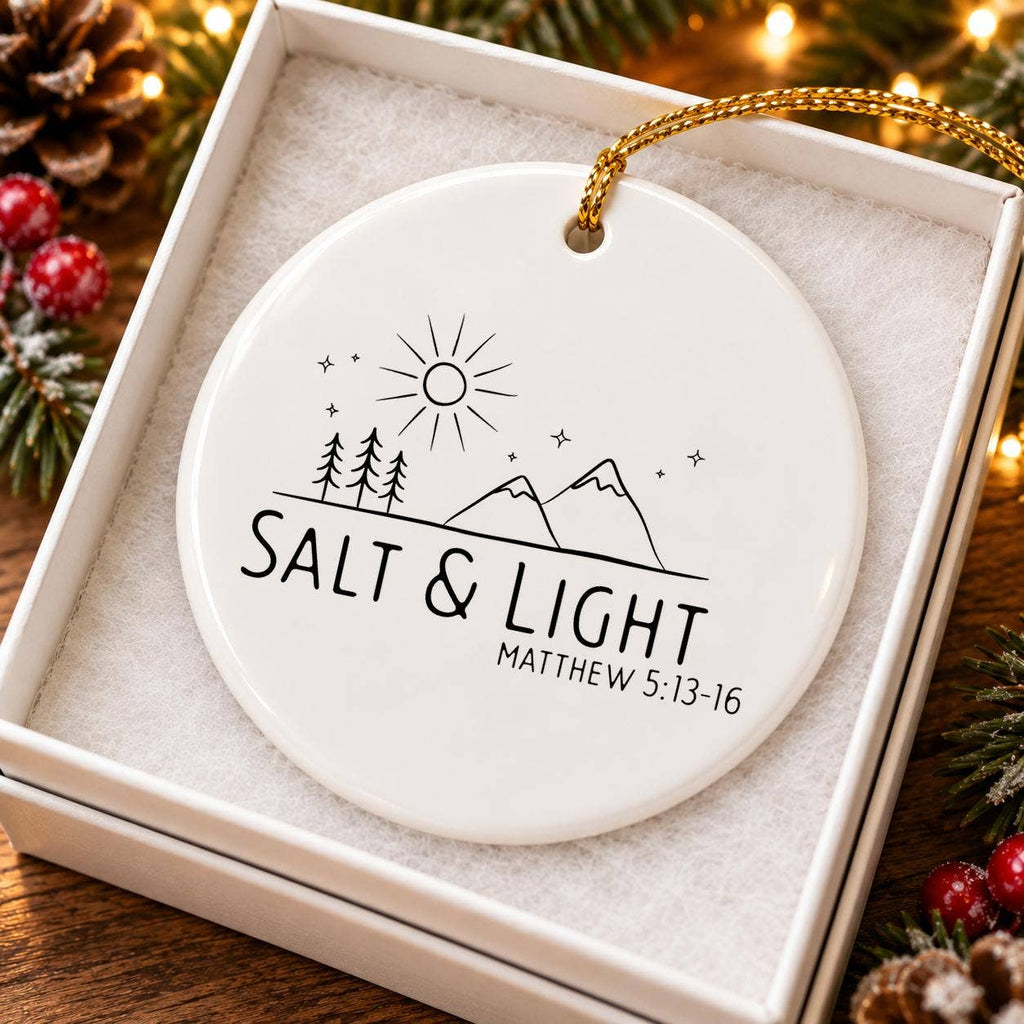 Salt & Light Matthew Verse Ceramic Holiday Ornament