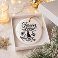 Pet Memorial Ceramic Ornament with Heart & Paws