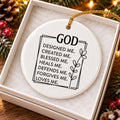 Inspirational God Faith Ceramic Christmas Ornament