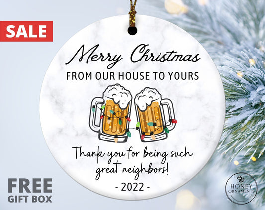 Neighbor Christmas Gift Ornament, Christmas Gift for Neighbor, Best Neighbor Ever Gift, Appreciation Gift, Thank You Ornament, Neighbor Gift