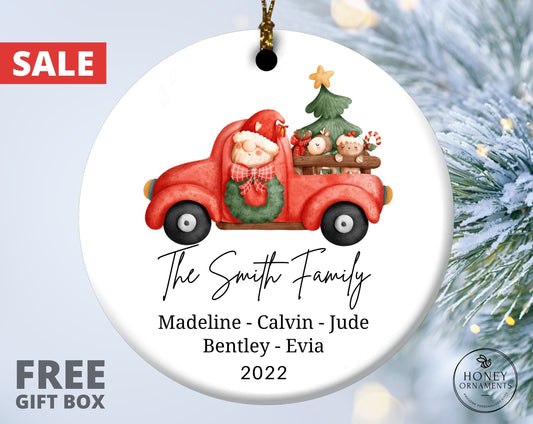 Personalized Family Christmas Ornament with Names, 2023 Family Tree Christmas Ornament, Custom Christmas Gift, Cute Family Keepsake Ornament