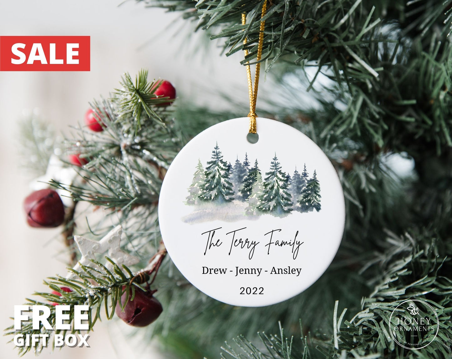 Personalized Family Ornament, Custom Christmas Ornament, Christmas Keepsake, New Family Christmas Gift 2023, Family Christmas Ornaments
