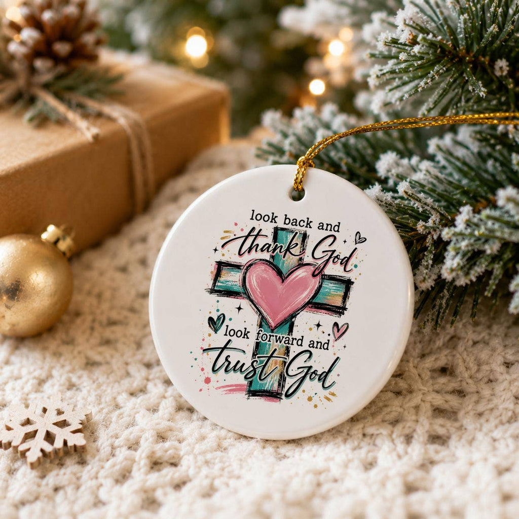 Faithful Heart Inspirational Ceramic Christmas Ornament