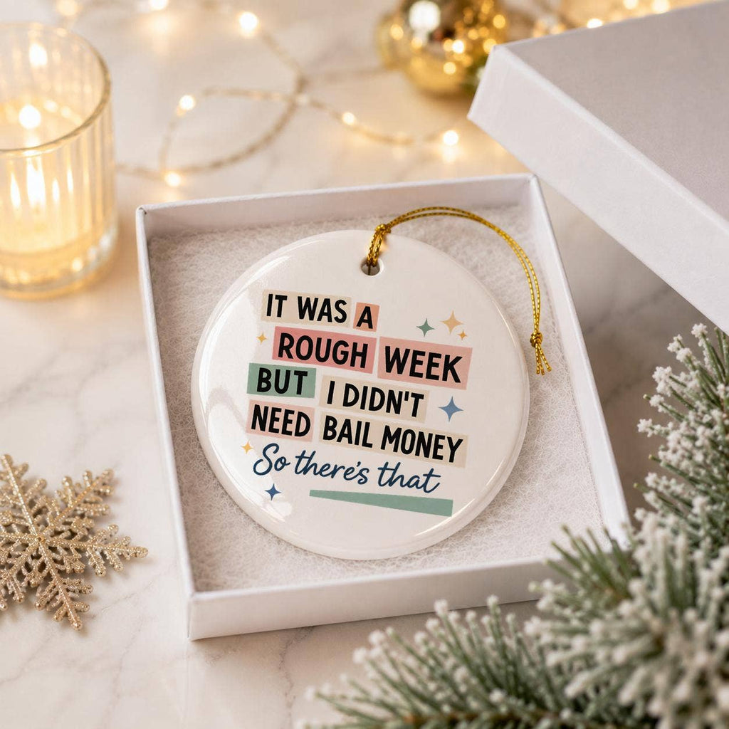 Humorous Ceramic Ornament Gift Boxed Christmas Decor