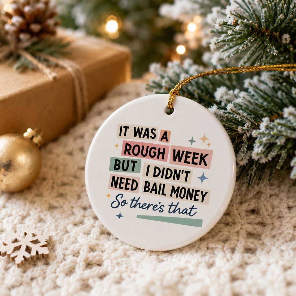 Humorous Ceramic Ornament Gift Boxed Christmas Decor